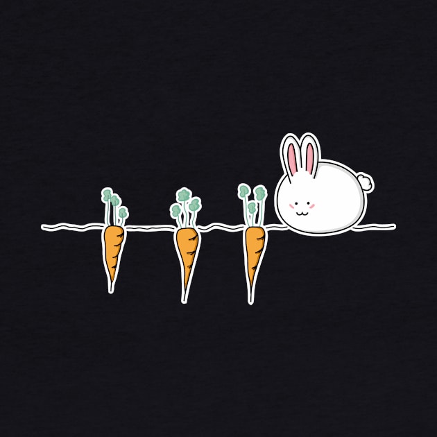 Cute Kawaii Rabbit and Carrots by freeves